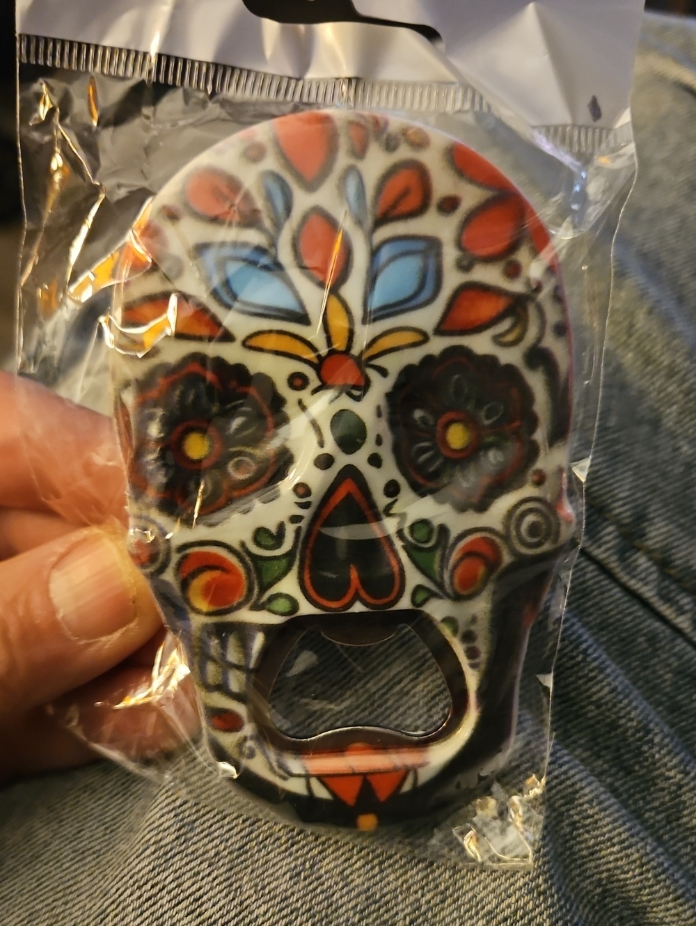 Sugar Skull Bottle Opener Magnetic